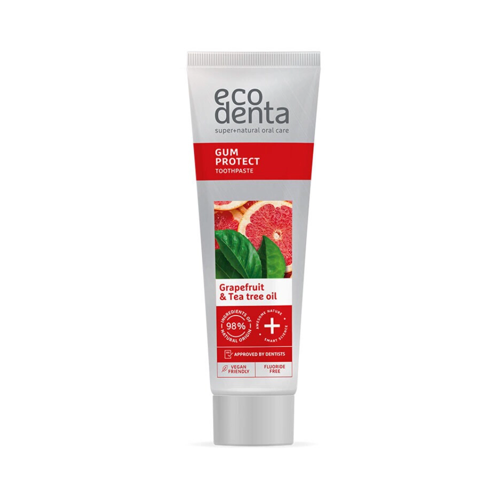 Ecodenta Gum Protection utan fluor - Tandkräm med tea tree och grapefrukt