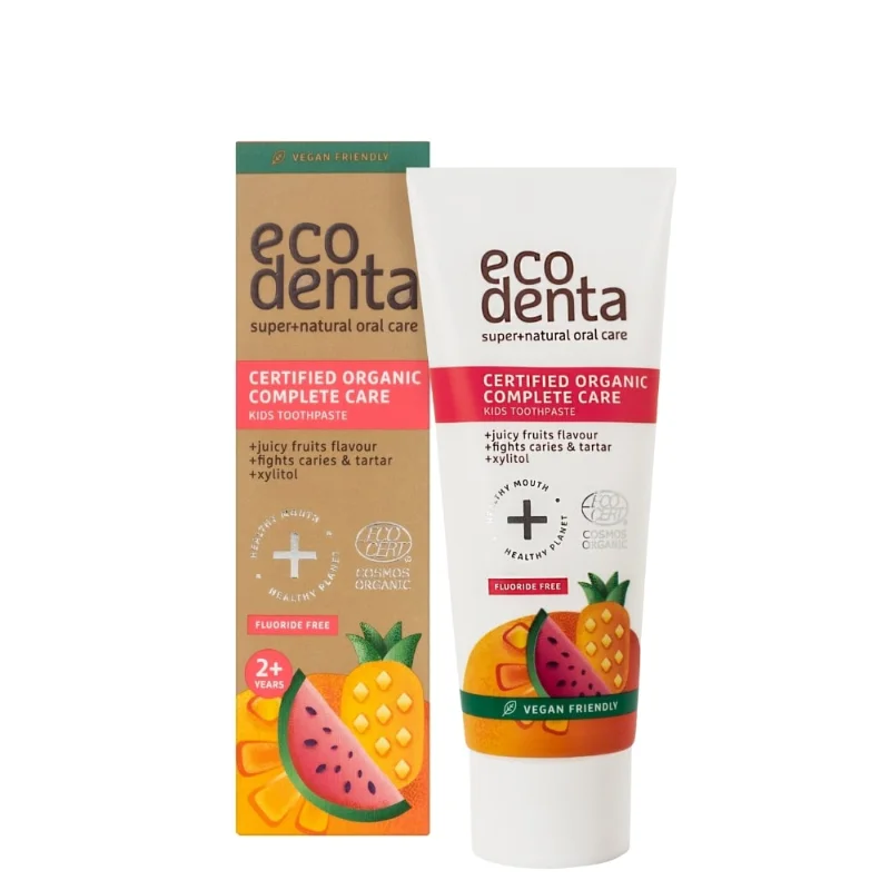 Ecodenta organisk tandkräm utan fluor för barn - aloe vera och xylitol
