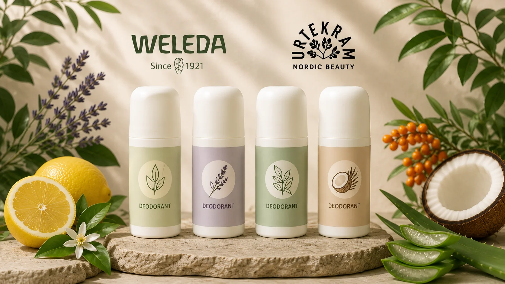 4 deodoranter utan aluminium – Weleda mot Urtekram