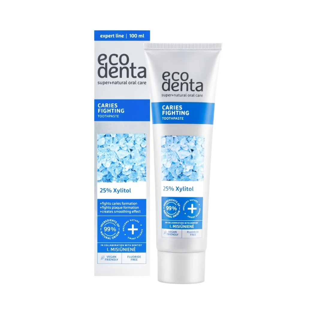 Ecodenta Caries Fighting tandkräm med xylitol - utan fluor - 100ml