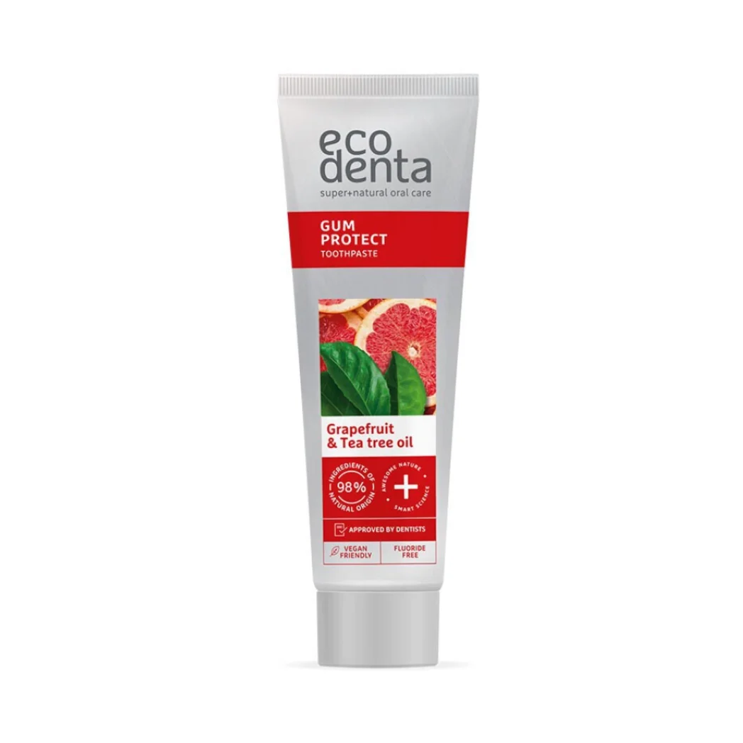 Ecodenta Gum Protection utan fluor - Tandkräm med tea tree och grapefrukt