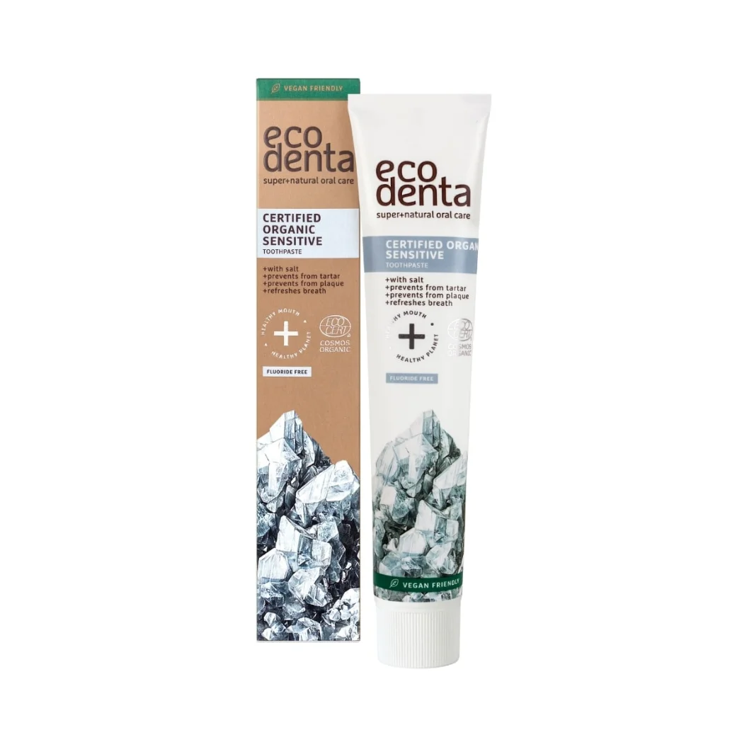 Ecodenta Organic Sensitivity Relief - Tandkräm med salt, aloe vera och mint - 75ml