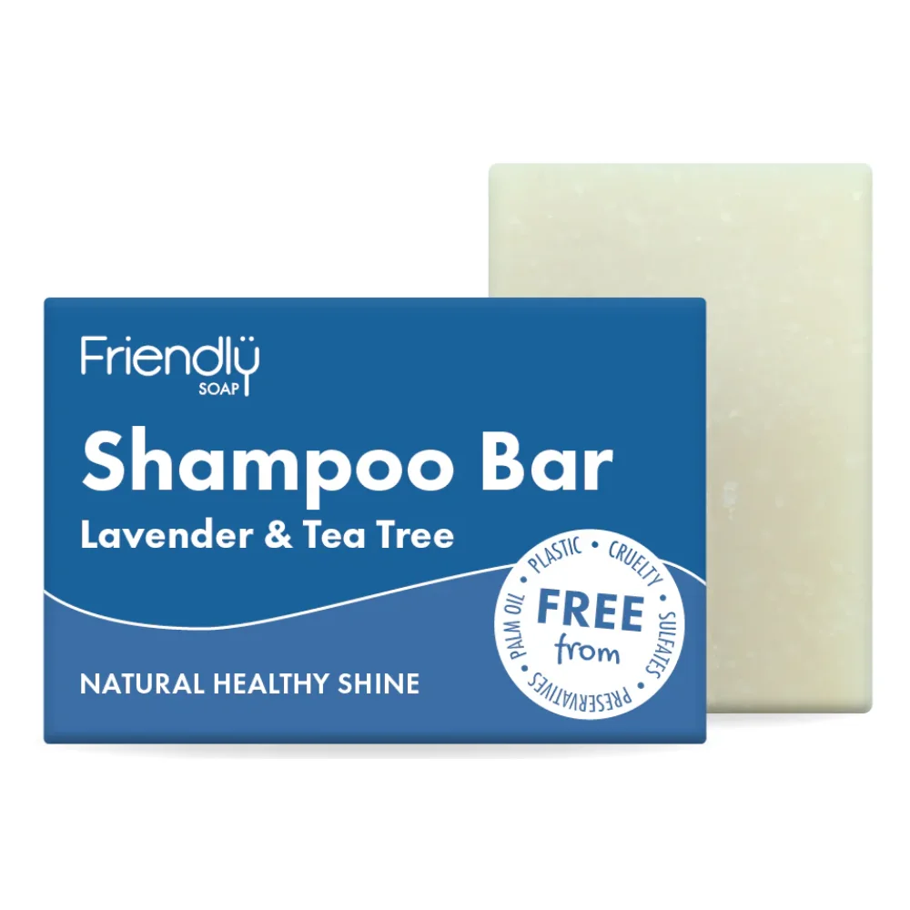 Friendly Soap Lavender & Tea Tree - fast schampotvål - 95g