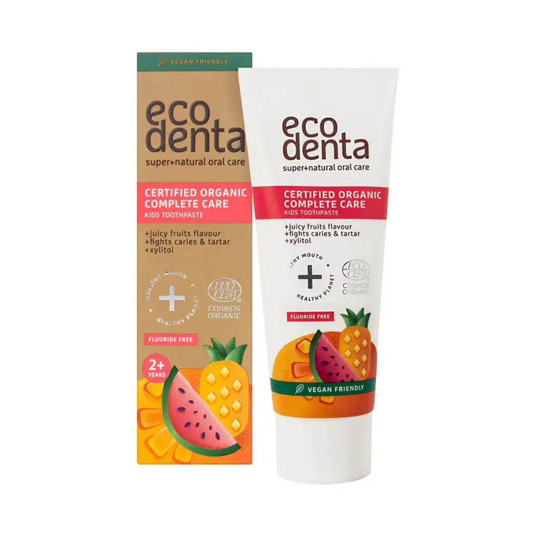 Ecodenta organisk tandkräm utan fluor för barn - aloe vera och xylitol