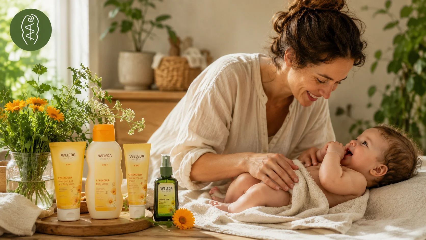 Weleda Baby – så kan du använda Calendula-serien i barnets hudvårdsrutin